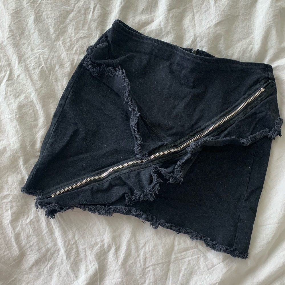 Black mini skirt